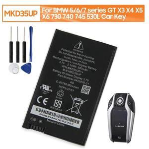 BMW 5 6 7 시리즈용 충전식 배터리 GT X3 X4 X5 X6 730 740 745 530 디스플레이 리모컨 자동차 키 MKD35UP
