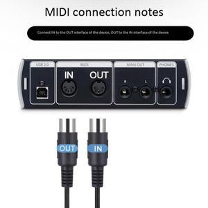 Y16A DOREMiDi MTU-11 MIDI-USB C 유형 케이블 MacBook Android 용 표시 등이있는 USB MIDI 변환기