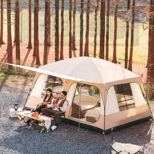 Lohascamping Village 13 캠핑 자동 텐트, 야외 가족 빌리지 3 파티 룸,대형원터치텐트 원터치텐트6인용 카니발루프탑텐트 피크루프탑텐트 방수 차단 자외선 럭셔리