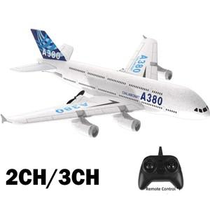 A380 에어버스 RC 비행기 폼 장난감 2.4G 글라이드 고정익 RTF 야외 드론 모델 간편