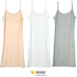 모달 홈웨어 풀세트 모달 끈원피스 슬립