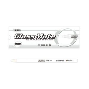 지구화학 색연필/유리용/글라스메이트/채점용/봉제용 흰색/12개입/타
