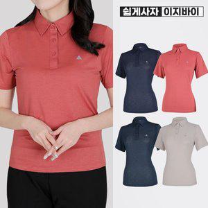 [이지바이] 퓨어 여름용 여성 통기성 좋은 데일리 기능성 사방스판 카라 반팔 티셔츠(W5ST02)