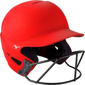 Mizuno F6 성인 패스트 피치 소프트볼 타격 헬멧 마스크 레드 SM