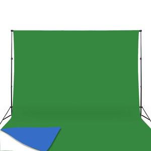 ISSUTEX 6X9피트 배경 머슬린 배경 텔레비전용 블루/그린 스크린 접이식 고밀도 스튜디오 비디오 - 사진