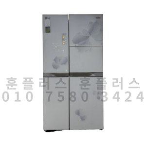 중고 냉장고 LG 디오스 꽃무늬 홈바형 양문냉장고 756L