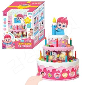 베베핀 생일케이크 장난감 소꿉놀이 유아 멜로디 촛불끄기