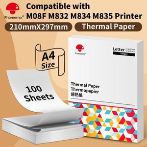 Phomemo A4 열전사 프린터 용지 M832/M833/M834/M835 휴대용 2 속건성 연속 Suitab