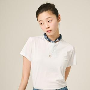 (매장)빈폴 레이디스 모달 혼방 슬림핏 반소매 티셔츠 - 화이트 (BF5442C081) 106331