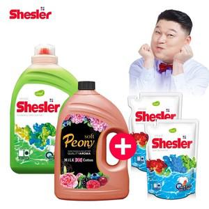 쉬슬러 세탁 액체 유칼립투스 고농축 세제 3.05L 1개 + 밀크코튼 고농축 퍼퓸 섬유유연제 피오
