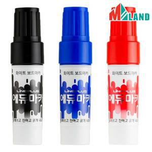 에듀마카 1P 화이트 보드 마카 펜 굵은 흑 청 적 보드펜