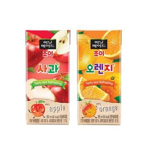 미닛메이드 조이 195ml 사과x32팩+오렌지x32팩