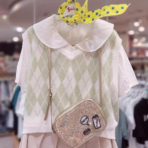 [소이]서이 세이브존07 아가일 니트 여름 조끼  23M5054 (S9967840)
