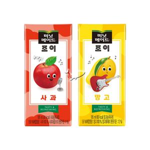 미닛메이드 조이 195ml 2종 사과/ 16팩+망고/ 16팩=총32팩