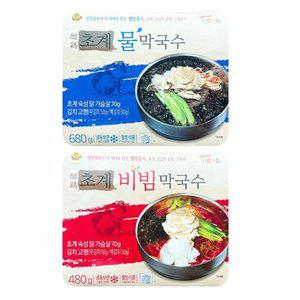 나찬푸드 초계물막국수 2팩 + 초계비빔막국수 2팩
