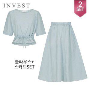 [인베스트]내추럴스트링블라우스+스커트세트_INI4M1BL5241