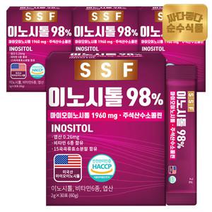 순수식품 미오 이노시톨 콜린 4박스(120포) / 엽산 비타민B12 비타민B6 니코틴산아미드 판토텐산칼슘