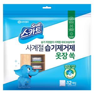 스카트 사계절 습기제거제 옷장쏙 12개입x1EA
