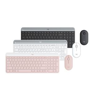 키스킨증정 무료배송 로지텍 MK470 한글각인 무선 키보드 마우스 세트 로즈