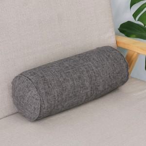원통형 면마 바디필로우 침대 헤드 롱쿠션 15x40cm 그레이