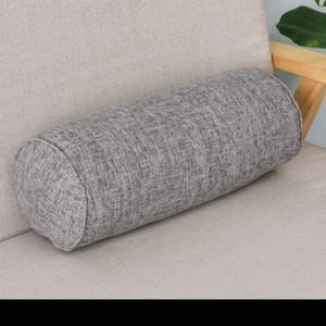 원통형 면마 바디필로우 침대 헤드 롱쿠션 15x40cm 라이트그레이