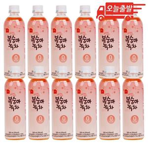 오늘출발 웰그린 스위츠 복숭아녹차 제로 500ml 12개