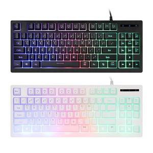 앱코 HACKER K150 텐키리스 레인보우 LED 게이밍 멤브레인 (블랙)
