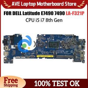 LA-F312P Dell Latitude 7290 7390 노트북 마더 보드 0T64M2 0YFP8K 0X225 0YJNVF 메인 보드 I3 I5 7 7th 8
