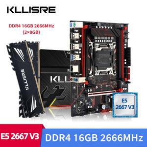 Kllisre LGA 2011-3 마더보드 키트, Xeon x99 E5 2667 V3 CPU, 2 개 X 8GB = 16GB 2666MHz DDR4 데스크탑