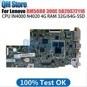 노트북 마더보드, 레노버 BM5688 크롬북 300E 5B20S72116 노트북 메인보드, CPU N4000, N4020, 4G-RAM, 32G