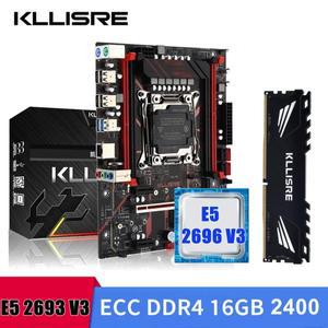 Kllisre LGA 2011-3 마더보드 키트, Xeon X99 E5 2696 V3 CPU, 16GB 2400MHz DDR4 ECC 메모리