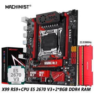 MACHINIST 마더 보드 콤보 LGA 2011-3 세트 키트, 제온 E5 2670 V3 CPU 프로세서 및 16GB DDR4 RAM 메모리