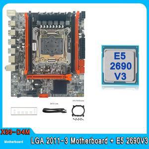 X99 D4M 마더보드 세트, LGA 2011-3 키트, 제온 E5 2690 V3 CPU DDR4 ECC RAM 메모리, NVME M.2 SATA E5 26