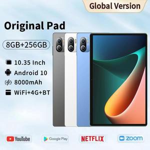 글로벌 버전 10.35 인치 안드로이드 태블릿, 8GB RAM, 256GB ROM, 듀얼 나노 SIM, 4G 5G WiFi, 블루투스, 8