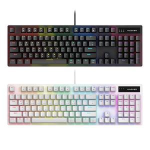ABKO K560 축교환 레인보우 무빙 LED 기계식 키보드 화이트/블랙 청축,적축,갈축 [H@lu]