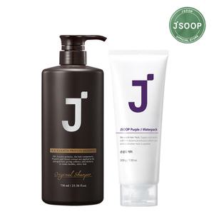 제이숲 실크케라틴 샴푸 750ml + 퍼플제이 노워시 헤어팩 200g