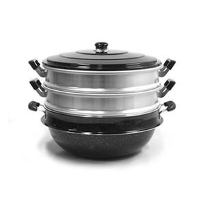 킹스타 3단 다기능 찜가마솥 찜냄비 업소용 찜솥 (38cm)