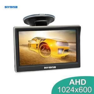 거치형 TV 모니터 Diysecu-5 인치 IPS AHD 자동차 후방 보기 주차 백업 흡입 컵 및 브래킷 포함 MPV SUV 말