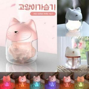 [BZJL7IO4_4C]가습기 고양이 간절기 모양 가 USB 무드등