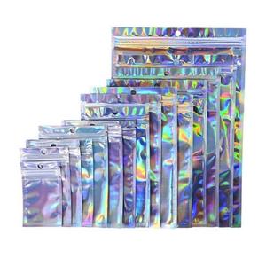 [라일리] Rly 걸이형 홀로그램 지퍼백 12X18cm