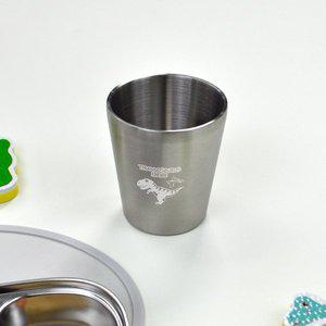 [키친유]티라노 스텐304 이중컵 250ml 아동 물컵 유아컵 아기 어린이집 유치원 양치컵 급식 식당 컵