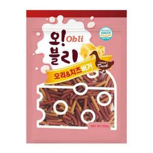 [JHP1QP33_51CM](10개)오리 스틱 치즈버거100g