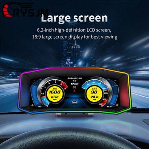 HUD 자동차 헤드업 디스플레이 OBD GPS 듀얼 시스템 전자 슬로프 계량기 가속도계 RPM 과속 경보 포함 HD P4 OBD2