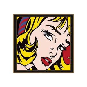 [HY6H13K0_51AJ]DIY 유화 페인팅 금발의 리본소녀 40X40