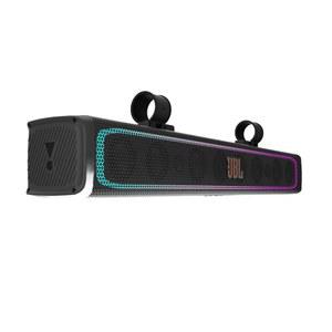 JBL 랠리바 XL - 300w RMS 앰프, LED 조명, IP66 방수 및 방진 기능이 내장된 35인치 블루투스 범용 실외기 사운드바, 블랙