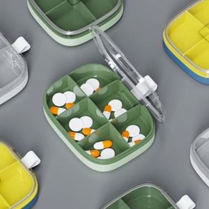 격자 디자인 알약통 그린 (WEAFC40)