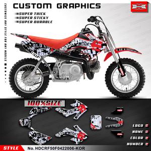 KUNGFU 그래픽 더트 바이크 그래픽 접착 스티커 혼다 CRF 50F CRF50 F 2004-2023 액세서리 HDCRF50F0422006