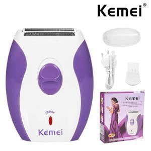 Kemei KM-280R 여성용 전기 리무버, 충전식 면도기, 휴대용 무통 신체 다리 및 비키니 부위용 트리머