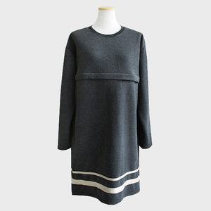 기모 밑단테프 수유롱티 수유반피스 겨울 수유복