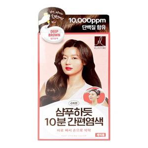 엘라스틴 10분 간편염색 새치용 짙은갈색 4회분 1+1